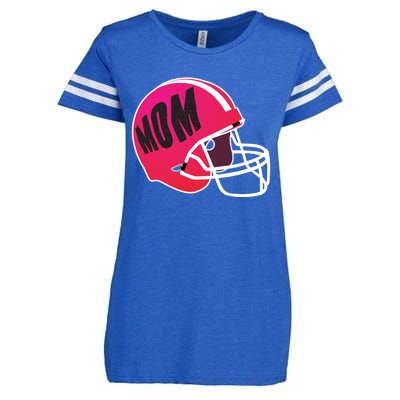 Mom Football Coach Mom's American Football Helmet Cool Gift Enza Ladies Jersey Football T-Shirt