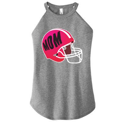 Mom Football Coach Mom's American Football Helmet Cool Gift Women's Perfect Tri Rocker Tank