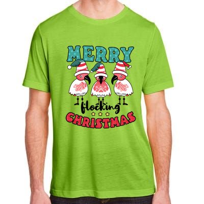 Merry Flocking Christmas Design Christmas Flamingo Great Gift Adult ChromaSoft Performance T-Shirt