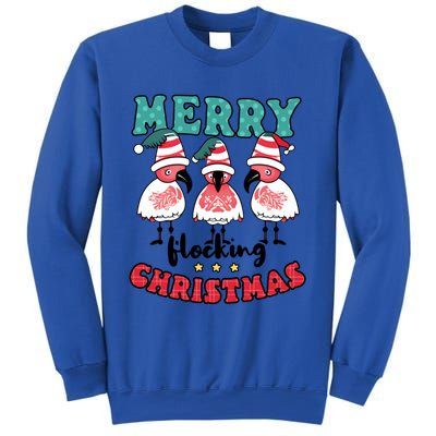 Merry Flocking Christmas Design Christmas Flamingo Great Gift Sweatshirt