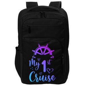 My First Cruise Men Women And Funny Cruise Impact Tech Backpack