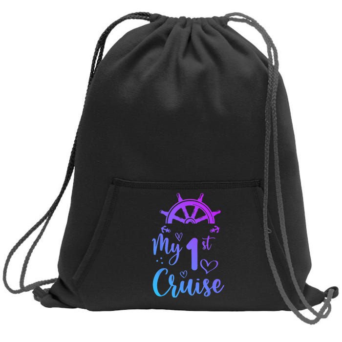 My First Cruise Men Women And Funny Cruise Sweatshirt Cinch Pack Bag