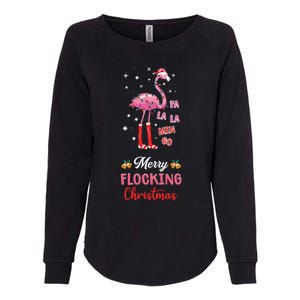 Merry Flocking Christmas Flamingo Hat Xmas Pj Costume Cute Gift Womens California Wash Sweatshirt