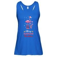 Merry Flocking Christmas Flamingo Hat Xmas Pj Costume Cute Gift Ladies Essential Flowy Tank