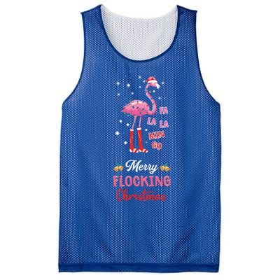 Merry Flocking Christmas Flamingo Hat Xmas Pj Costume Cute Gift Mesh Reversible Basketball Jersey Tank