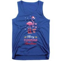 Merry Flocking Christmas Flamingo Hat Xmas Pj Costume Cute Gift Tank Top