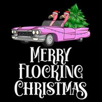 Merry Flocking Christmas Pink Flamingos Pink Car And Xmas Tree Cute Gift Sustainable Bucket Hat