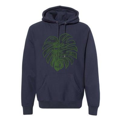 Monstera Funny Crazy Plant Lady Monstera Deliciosa Premium Hoodie