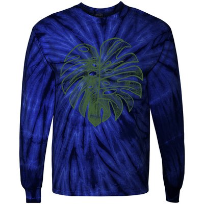 Monstera Funny Crazy Plant Lady Monstera Deliciosa Tie-Dye Long Sleeve Shirt