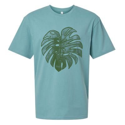 Monstera Funny Crazy Plant Lady Monstera Deliciosa Sueded Cloud Jersey T-Shirt