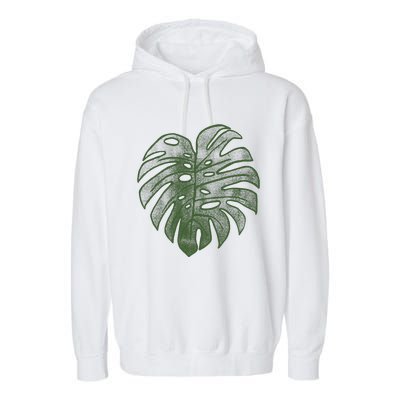 Monstera Funny Crazy Plant Lady Monstera Deliciosa Garment-Dyed Fleece Hoodie