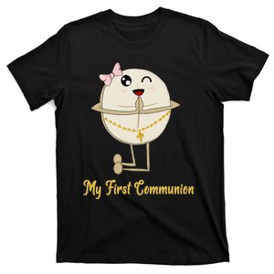 My First Communion Girls Catholic Religious  Wafer T-Shirt