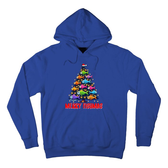 Merry Fishmas Christmas Tree Fishing Fisher Meaningful Gift Hoodie