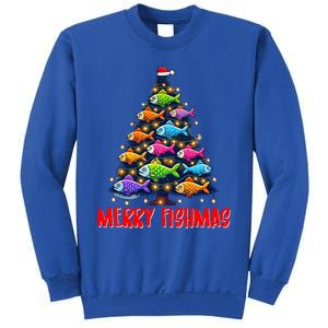 Merry Fishmas Christmas Tree Fishing Fisher Meaningful Gift Sweatshirt