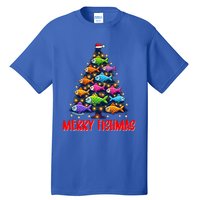 Merry Fishmas Christmas Tree Fishing Fisher Meaningful Gift Tall T-Shirt