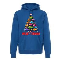 Merry Fishmas Christmas Tree Fishing Fisher Meaningful Gift Premium Hoodie