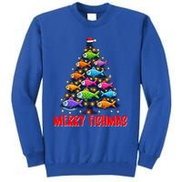 Merry Fishmas Christmas Tree Fishing Fisher Meaningful Gift Tall Sweatshirt