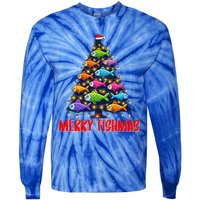 Merry Fishmas Christmas Tree Fishing Fisher Meaningful Gift Tie-Dye Long Sleeve Shirt