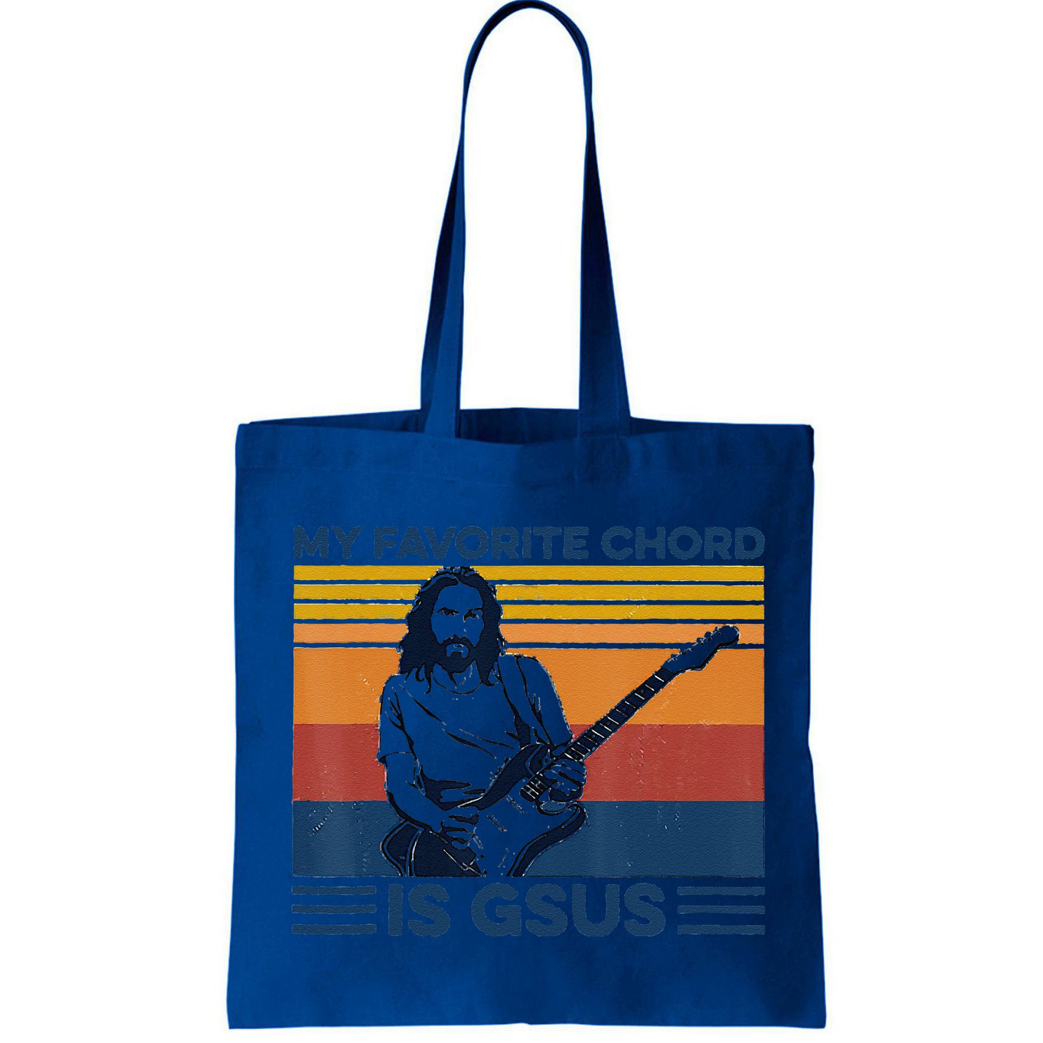 My Favorite Chord Is Gsus Jesus Playing Guitar Vintage Gift Bag
