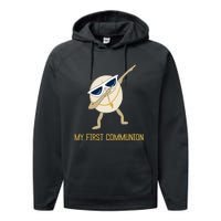 My First Communion Dabbing Wafer 1st Communion Performance Fleece Hoodie