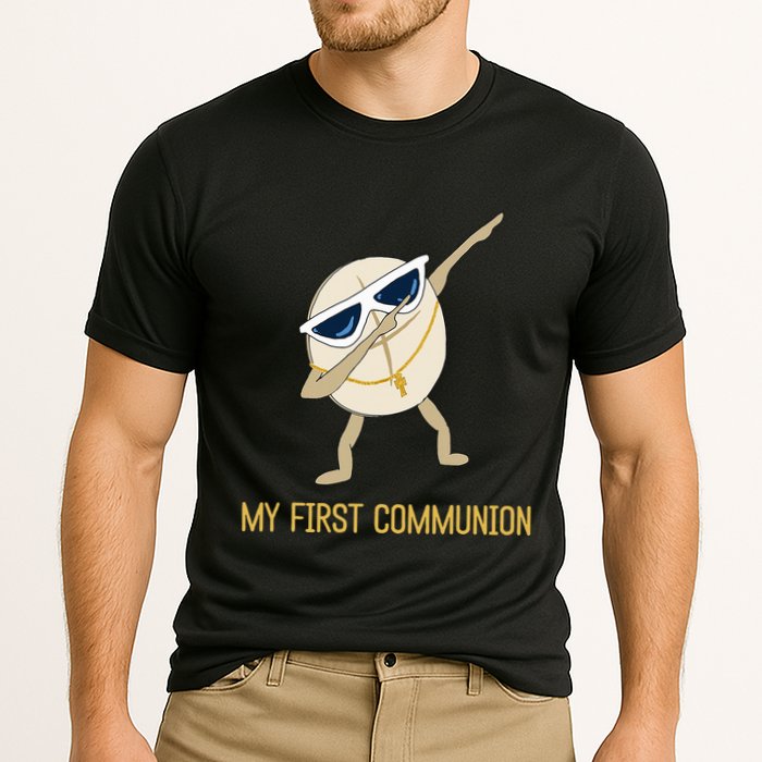 My First Communion Dabbing Wafer 1st Communion Performance Shirt