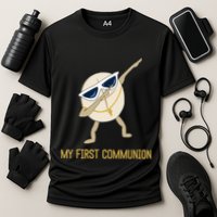 My First Communion Dabbing Wafer 1st Communion Performance Shirt