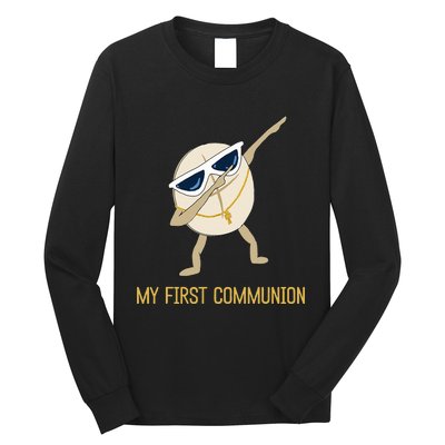 My First Communion Dabbing Wafer 1st Communion Long Sleeve Shirt