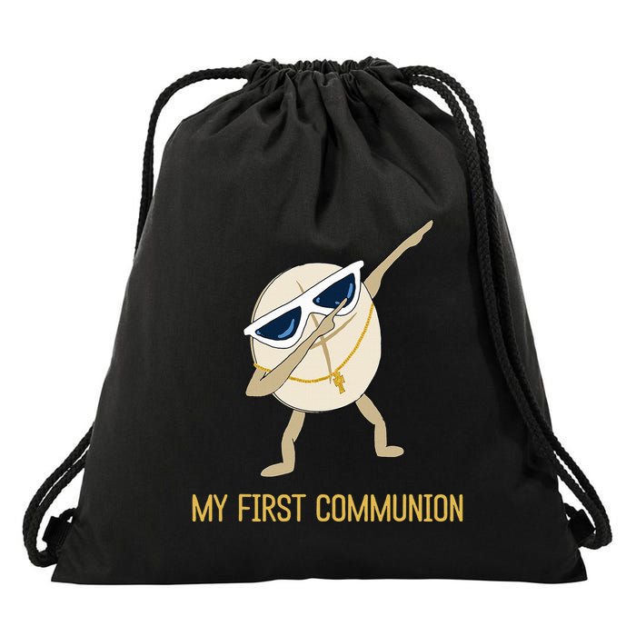 My First Communion Dabbing Wafer 1st Communion Drawstring Bag