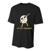 My First Communion Dabbing Wafer 1st Communion Youth Performance Sprint T-Shirt