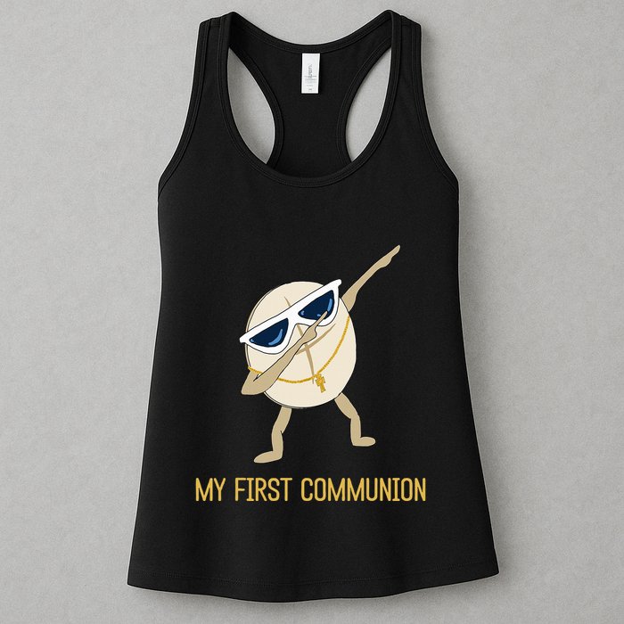 My First Communion Dabbing Wafer 1st Communion Womens Tank Top