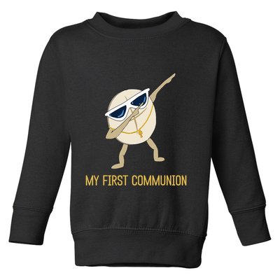 My First Communion Dabbing Wafer 1st Communion Toddler Sweatshirt