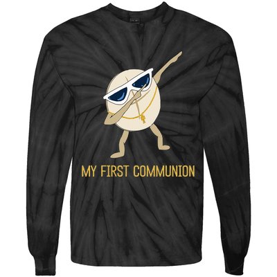 My First Communion Dabbing Wafer 1st Communion Tie-Dye Long Sleeve Shirt