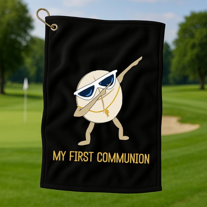 My First Communion Dabbing Wafer 1st Communion Golf Towel