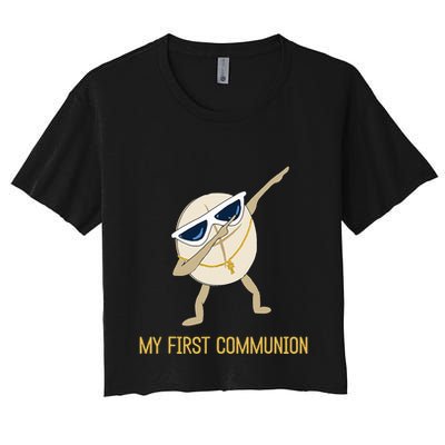 My First Communion Dabbing Wafer 1st Communion Crop Top