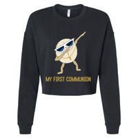 My First Communion Dabbing Wafer 1st Communion Cropped Pullover Crew