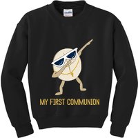 My First Communion Dabbing Wafer 1st Communion Kids Sweatshirt