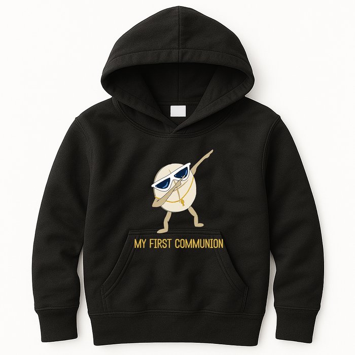 My First Communion Dabbing Wafer 1st Communion Kids Hoodie