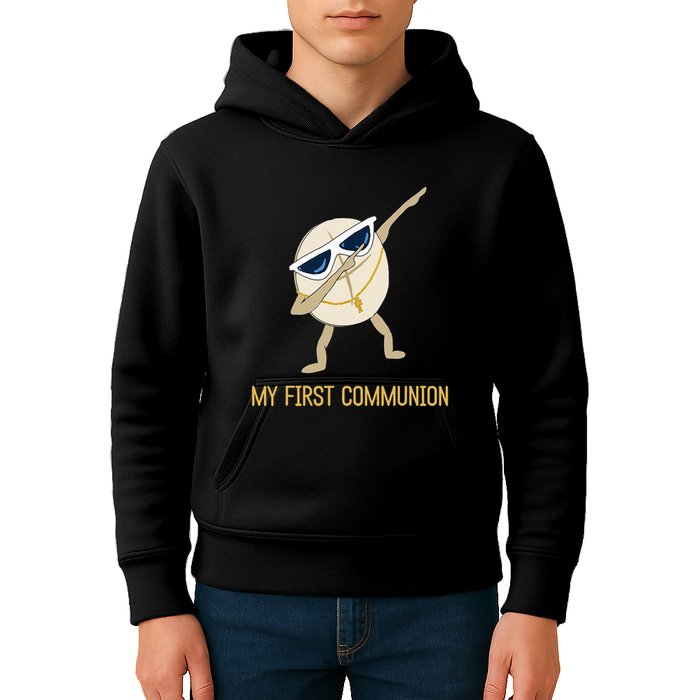 My First Communion Dabbing Wafer 1st Communion Kids Hoodie
