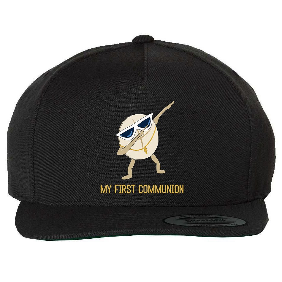 My First Communion Dabbing Wafer 1st Communion Wool Snapback Cap