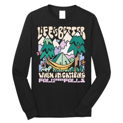 Mountains Fall Creek Falls Tennessee Camping Long Sleeve Shirt