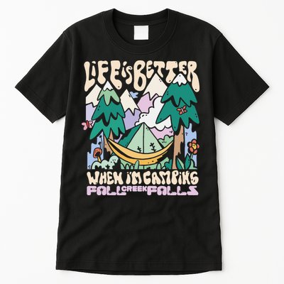 Mountains Fall Creek Falls Tennessee Camping Tall T-Shirt
