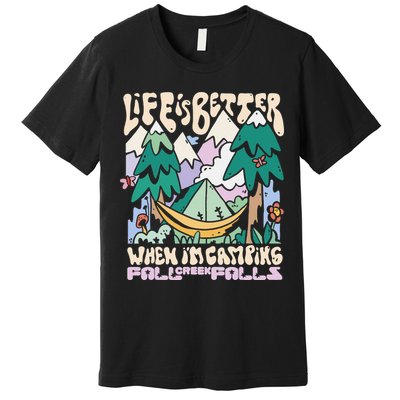 Mountains Fall Creek Falls Tennessee Camping Premium T-Shirt