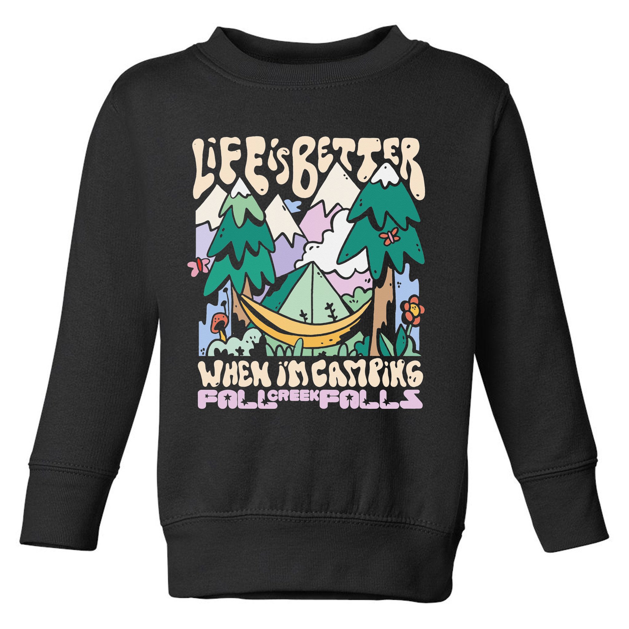 Mountains Fall Creek Falls Tennessee Camping Toddler Sweatshirt