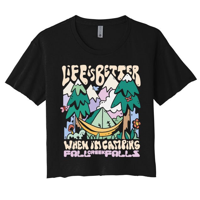 Mountains Fall Creek Falls Tennessee Camping Crop Top