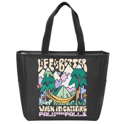 Mountains Fall Creek Falls Tennessee Camping Zip Tote Bag