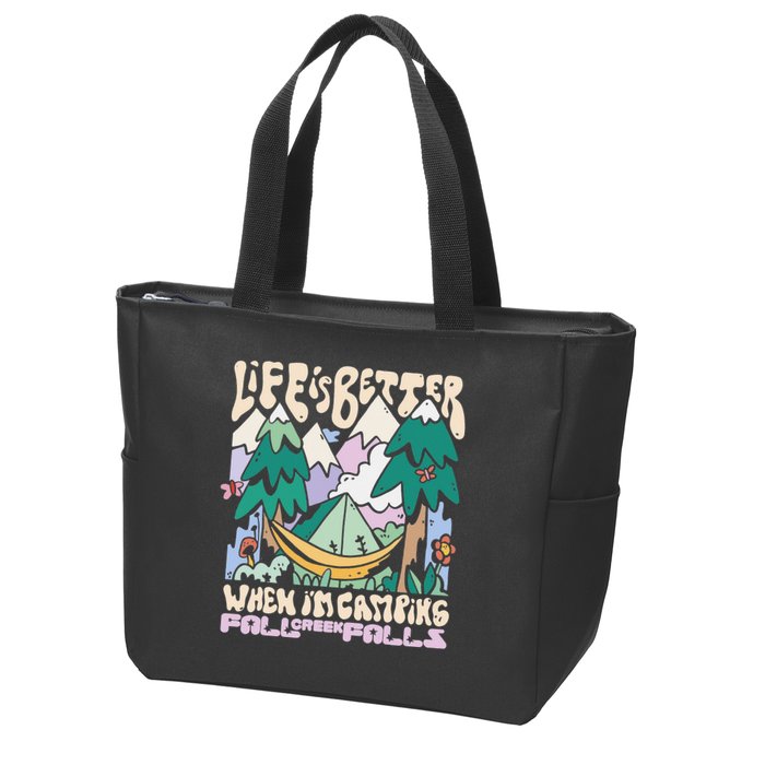 Mountains Fall Creek Falls Tennessee Camping Zip Tote Bag