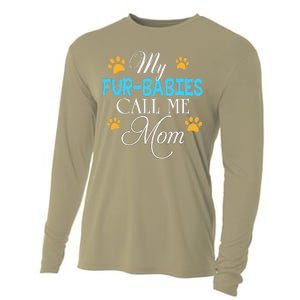 My FurBabies Call Me Mom Dog Cat Lover Mother Father Day Cooling Performance Long Sleeve Crew