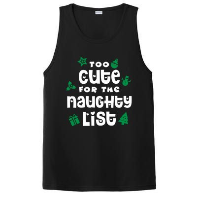 Matching Family Christmas Design Too Cute For Naughty List Cool Gift PosiCharge Competitor Tank