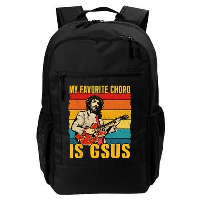 My Favorite Chord Is Gsus Jesus Playing Guitar Vintage Backpack