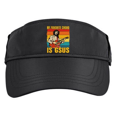 My Favorite Chord Is Gsus Jesus Playing Guitar Vintage Adult Drive Performance Visor
